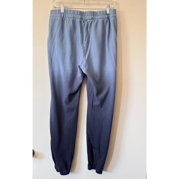 Monrow Women's High-Rise Blue Ombre Jogger Sweatpants Size Large - Picture 2 of 4